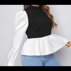 (Never been worn) Ruffle work top
